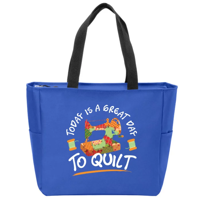 Quilting Quilt Sewing Machine Funny Sew Sewer Quilter Funny Gift Cool Gift Zip Tote Bag