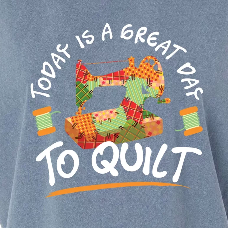 Quilting Quilt Sewing Machine Funny Sew Sewer Quilter Funny Gift Cool Gift Garment-Dyed Women's Muscle Tee