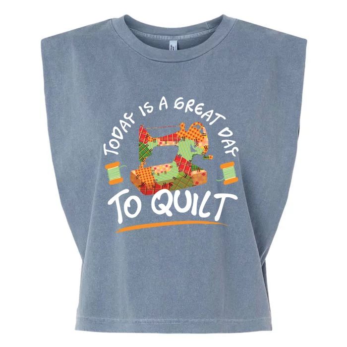 Quilting Quilt Sewing Machine Funny Sew Sewer Quilter Funny Gift Cool Gift Garment-Dyed Women's Muscle Tee