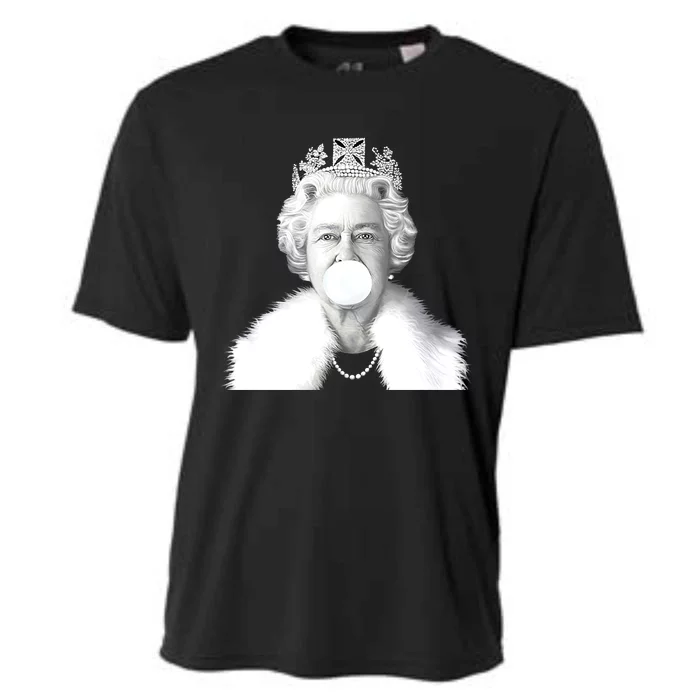 Queen RIP Queen Elizabeth II Bubble Gum Funny Royal Family UK Flag Cooling Performance Crew T-Shirt