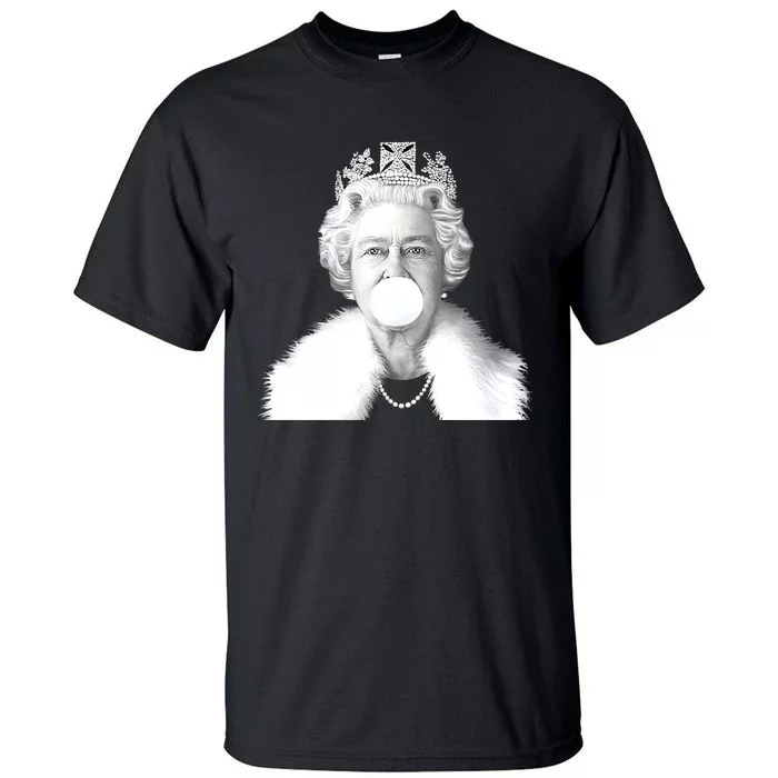 Queen RIP Queen Elizabeth II Bubble Gum Funny Royal Family UK Flag Tall T-Shirt