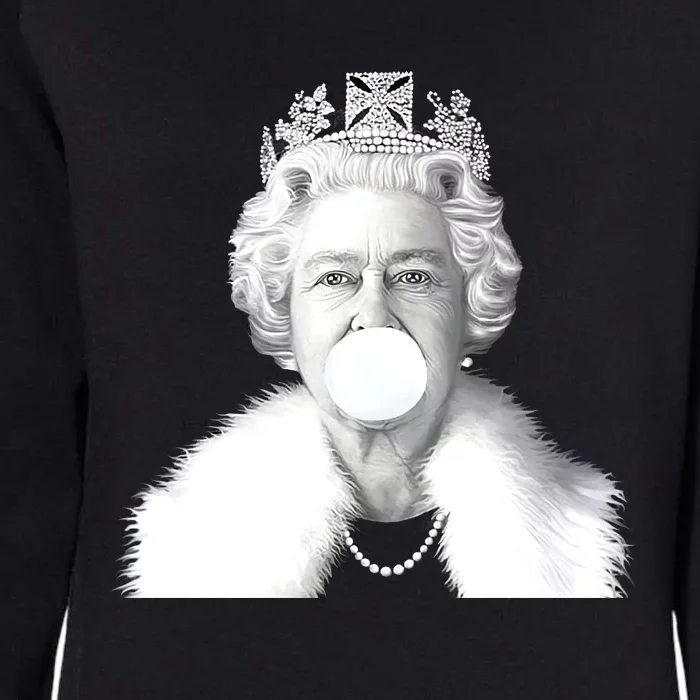 Queen RIP Queen Elizabeth II Bubble Gum Funny Royal Family UK Flag Womens California Wash Sweatshirt