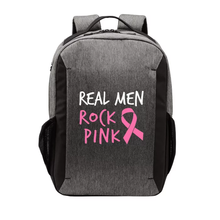 quote Real  Rock Pink Fighting Breast Cancer Vector Backpack