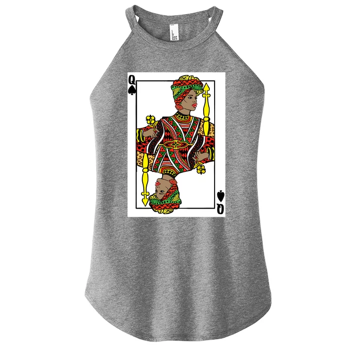 Queen Spades African American Card Halloween Costume Funny Gift Women’s Perfect Tri Rocker Tank