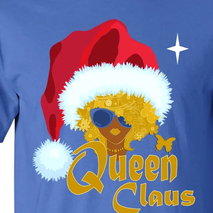 Queen Santa African American Christmas Melanin Cool Gift Tall T-Shirt