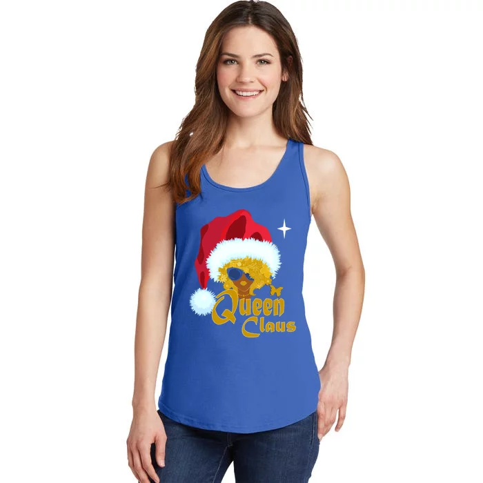 Queen Santa African American Christmas Melanin Cool Gift Ladies Essential Tank