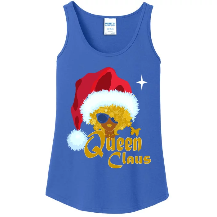 Queen Santa African American Christmas Melanin Cool Gift Ladies Essential Tank