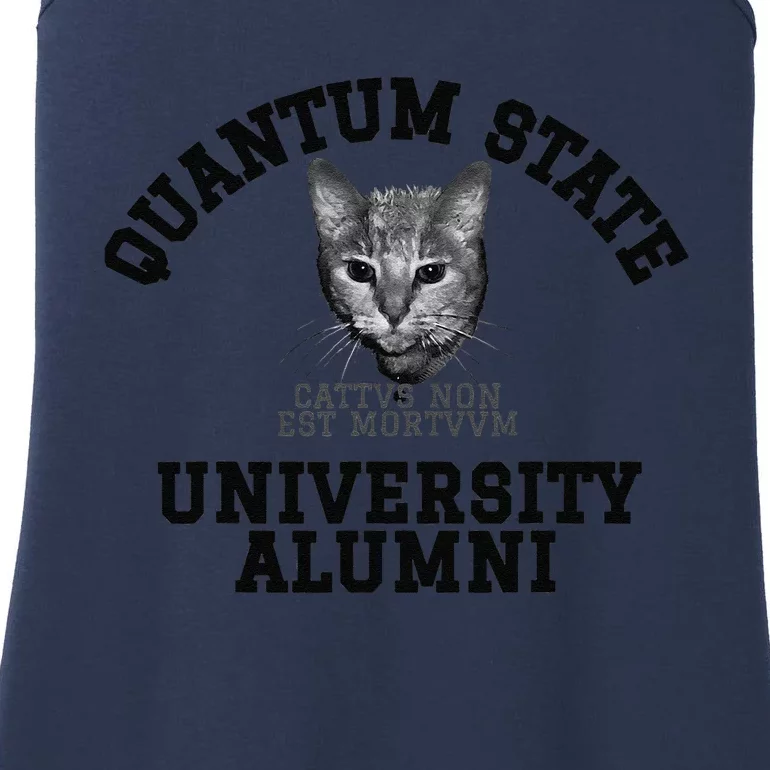 Quantum State Alumni Schrodingers Cat Funny Science Ladies Essential Tank