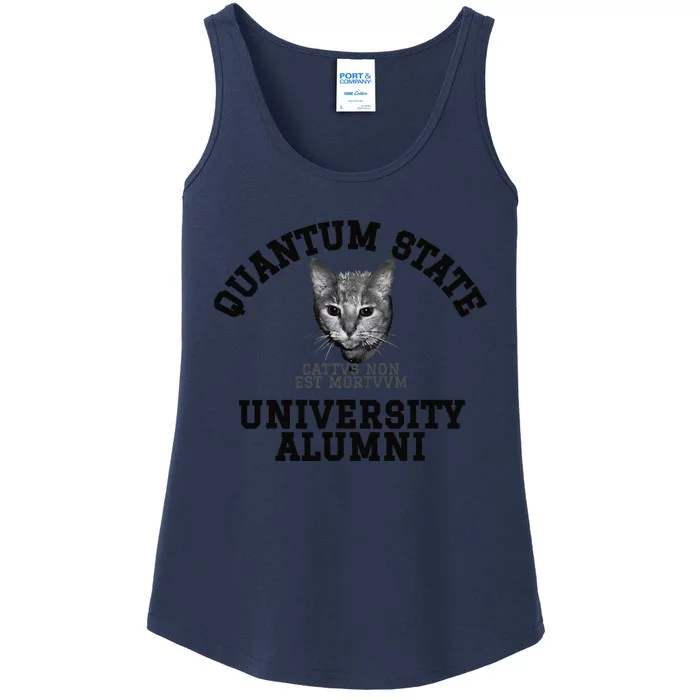 Quantum State Alumni Schrodingers Cat Funny Science Ladies Essential Tank