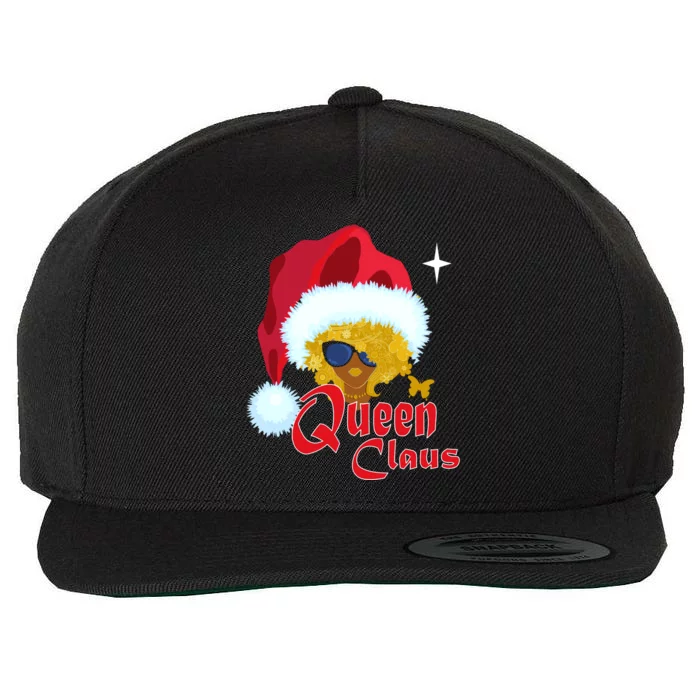 Queen Santa African American Christmas Melanin Funny Gift Wool Snapback Cap