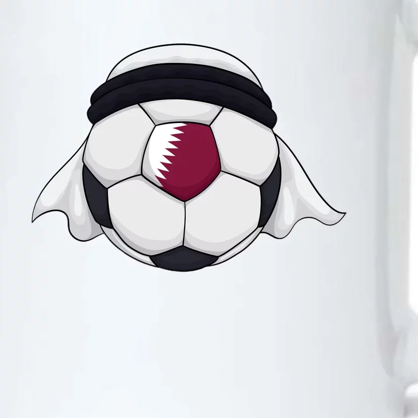 Qatar Soccer Ball Wearing Keffiyeh Black Color Changing Mug