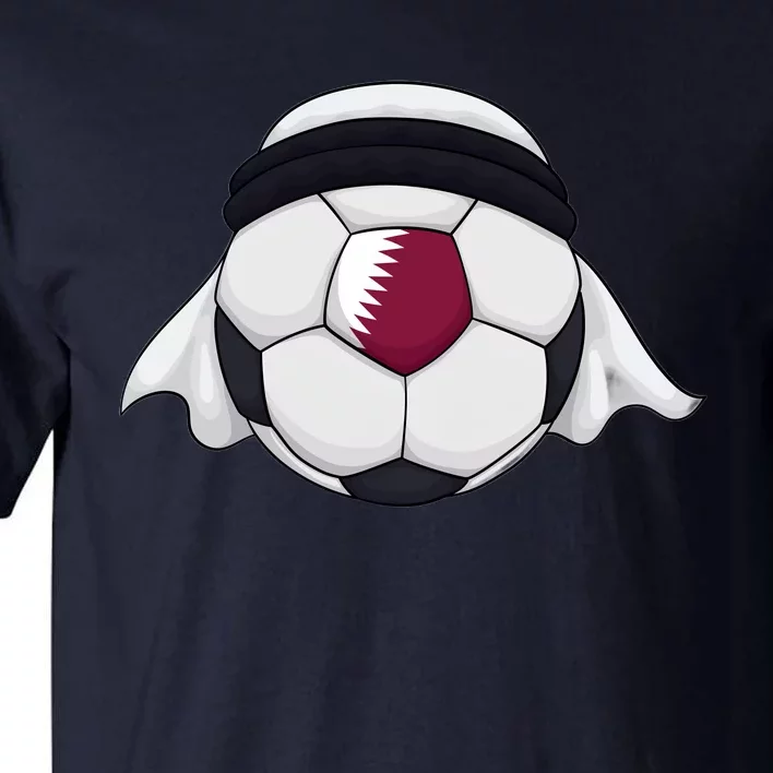 Qatar Soccer Ball Wearing Keffiyeh Tall T-Shirt