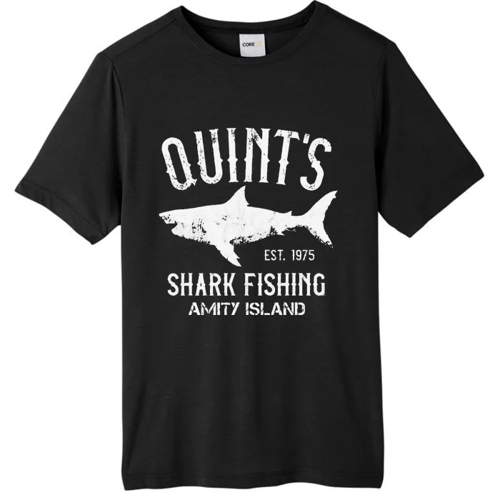 Quints Shark Fishing Charters Amity Island 1975 ChromaSoft Performance T-Shirt