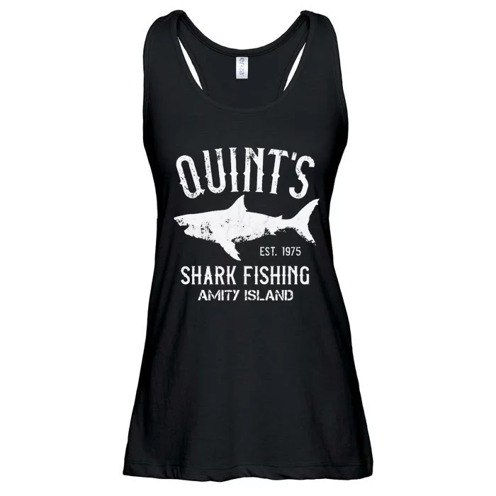 Quints Shark Fishing Charters Amity Island 1975 Ladies Essential Flowy Tank