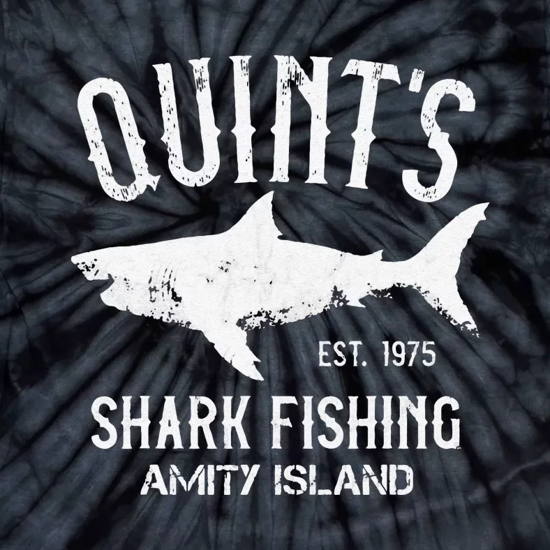 Quints Shark Fishing Charters Amity Island 1975 Tie-Dye T-Shirt