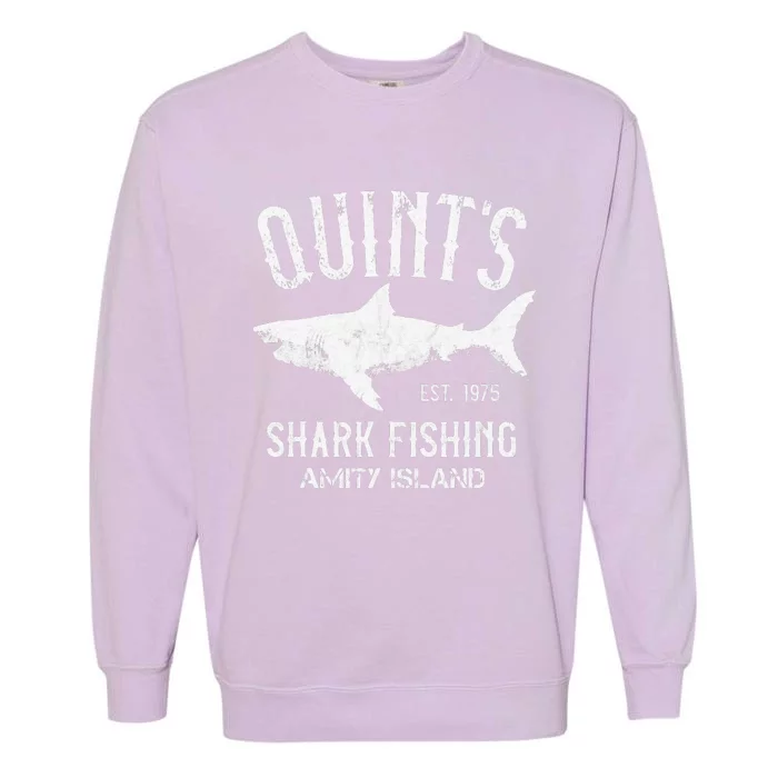 Quints Shark Fishing Charters Amity Island 1975 Garment-Dyed Sweatshirt