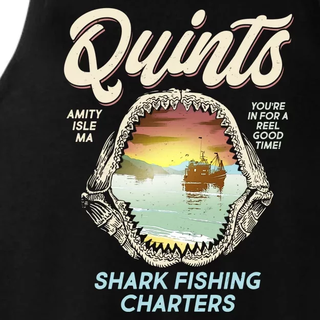 Quints Shark Fishing Charters Ladies Tri-Blend Wicking Tank