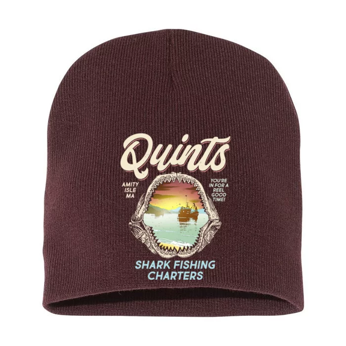 Quints Shark Fishing Charters Short Acrylic Beanie