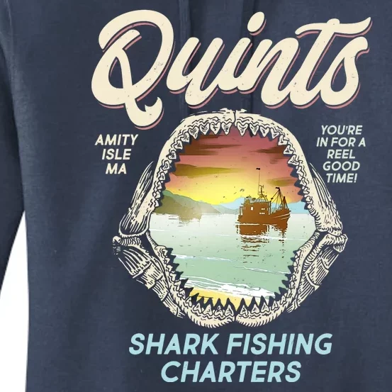 Quints Shark Fishing Charters Women's Pullover Hoodie