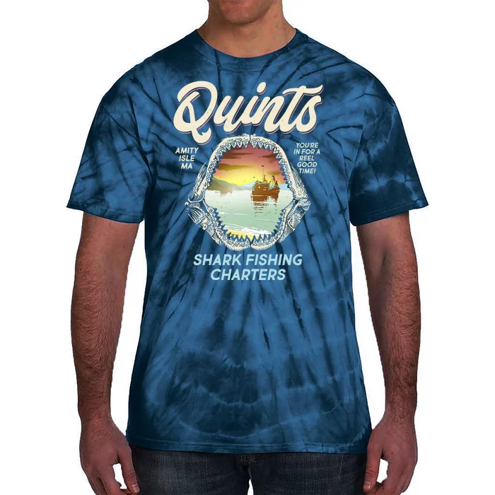 Quints Shark Fishing Charters Tie-Dye T-Shirt