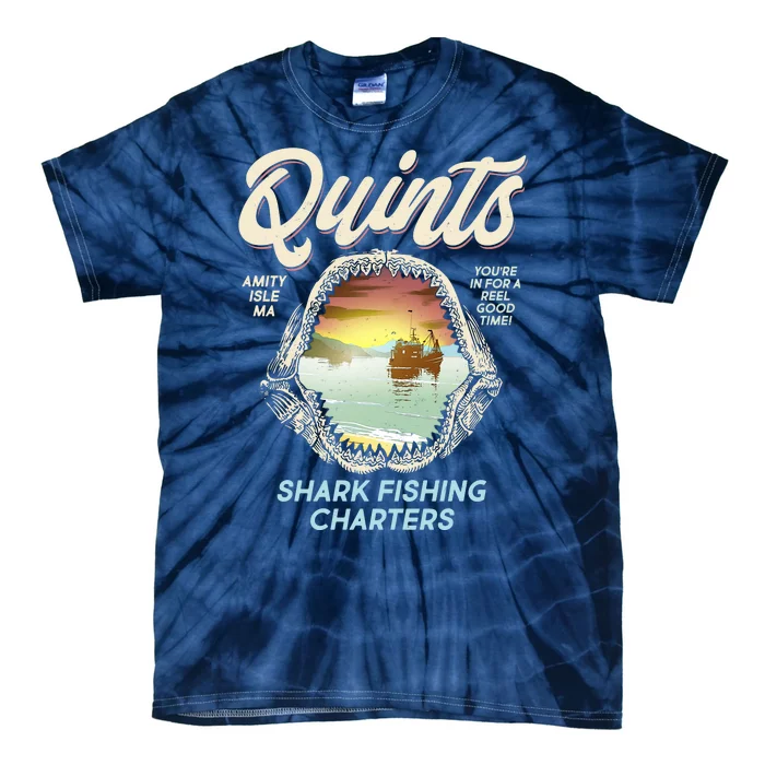 Quints Shark Fishing Charters Tie-Dye T-Shirt