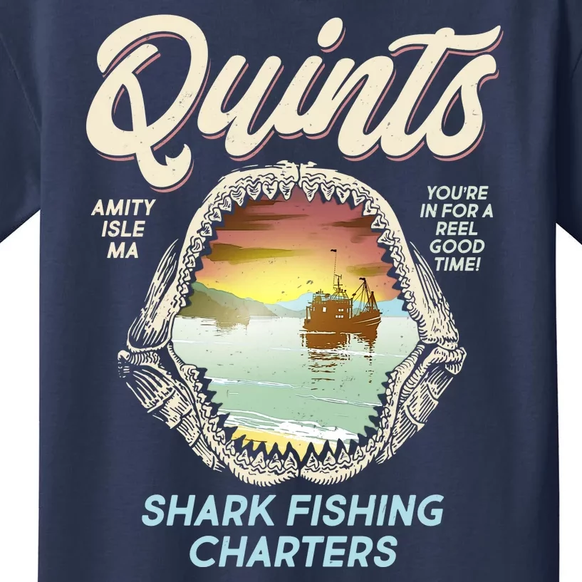 Quints Shark Fishing Charters Kids T-Shirt