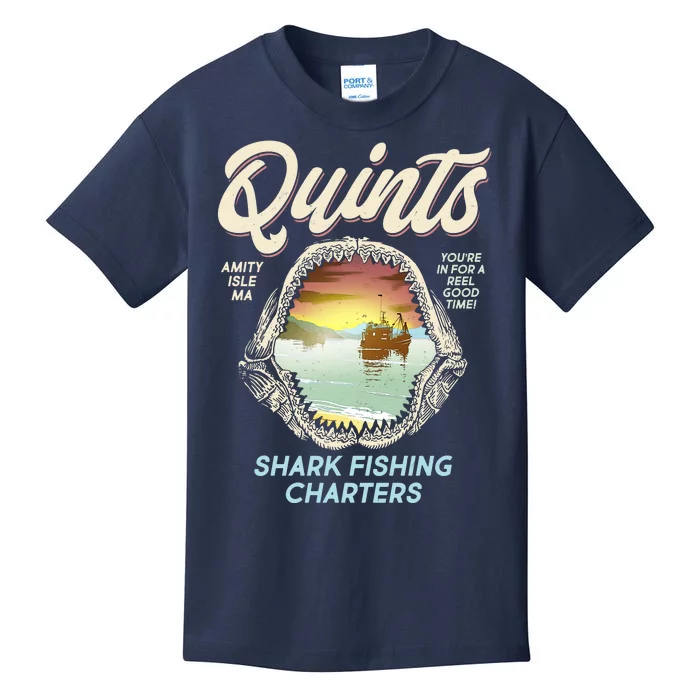 Quints Shark Fishing Charters Kids T-Shirt