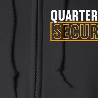 Quarterback Security Football Lineman Line Players Full Zip Hoodie