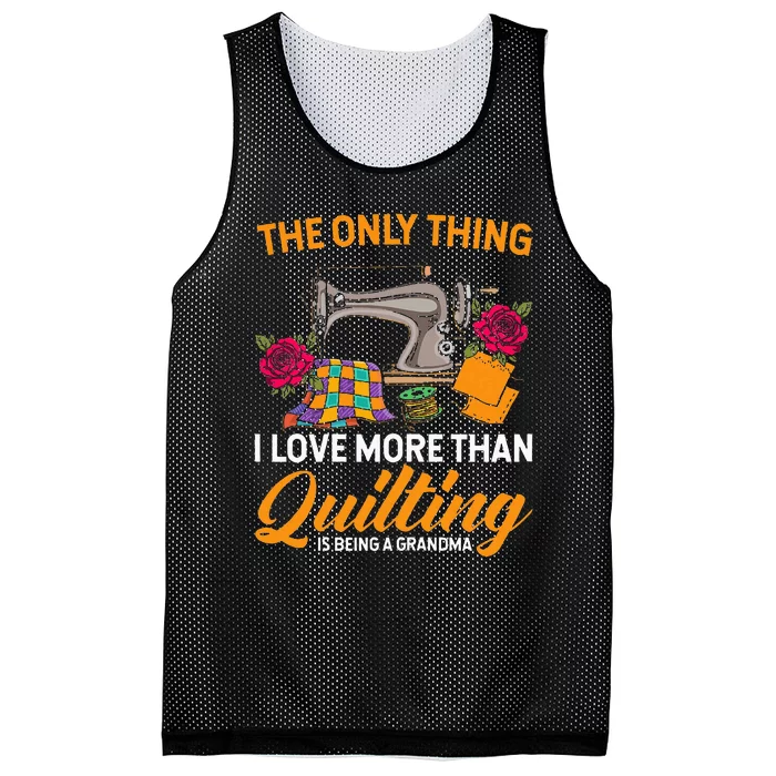 Quilting Sewing Funny Quilting Grandma Quilt Mesh Reversible Basketball Jersey Tank