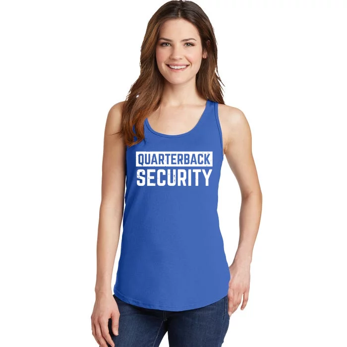 Quarterback Security Funny American Football Offense Line Gift Ladies Essential Tank