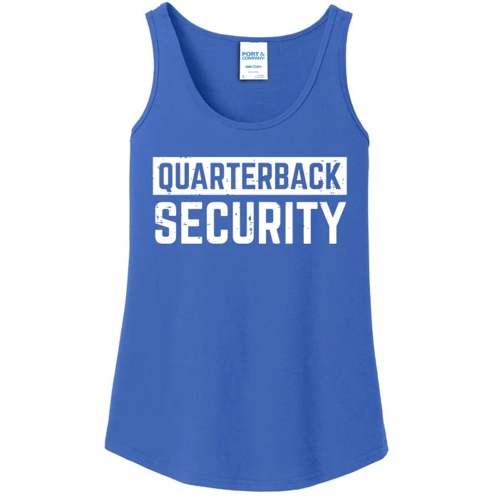 Quarterback Security Funny American Football Offense Line Gift Ladies Essential Tank