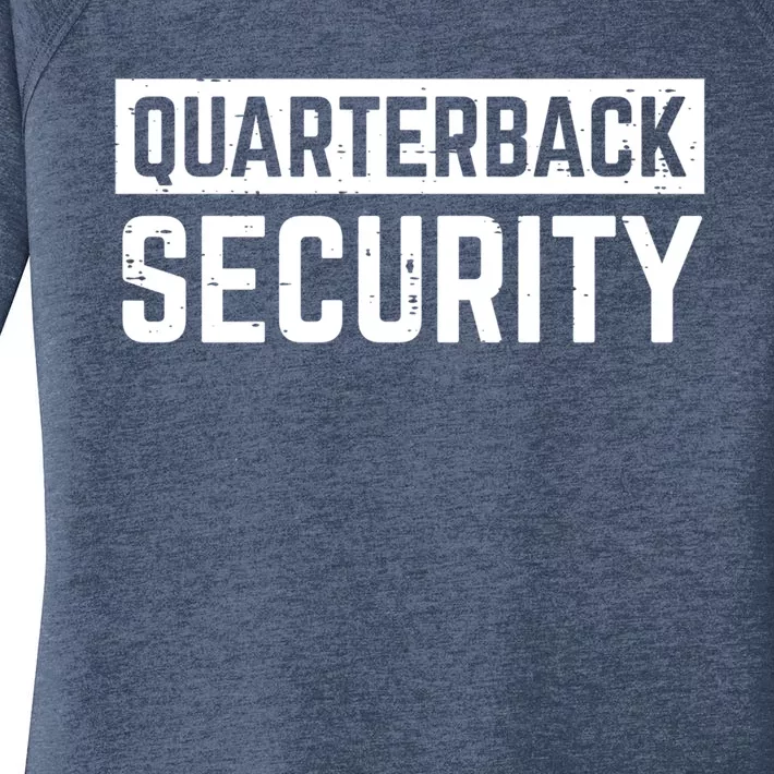 Quarterback Security Funny American Football Offense Line Gift Women's Perfect Tri Tunic Long Sleeve Shirt