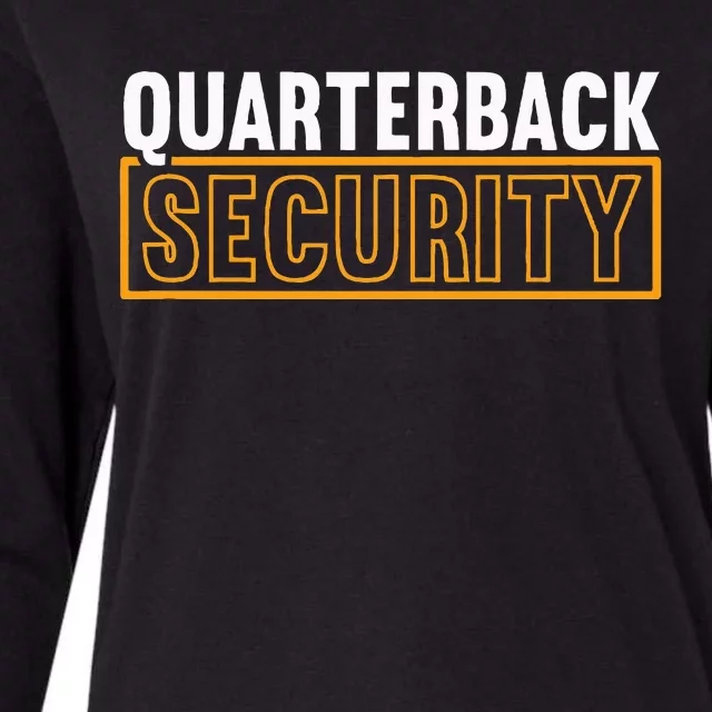 Quarterback Security Football Lineman Line Players Womens Cotton Relaxed Long Sleeve T-Shirt