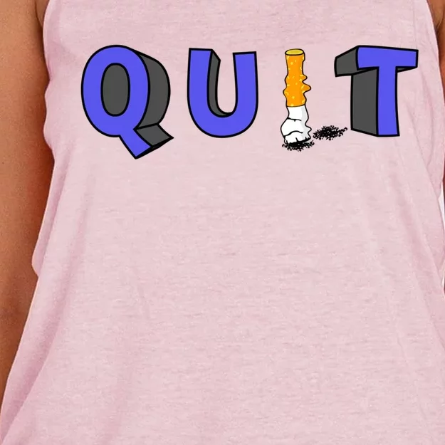 Quit Smoking Gift Idea Cool Gift Women's Knotted Racerback Tank