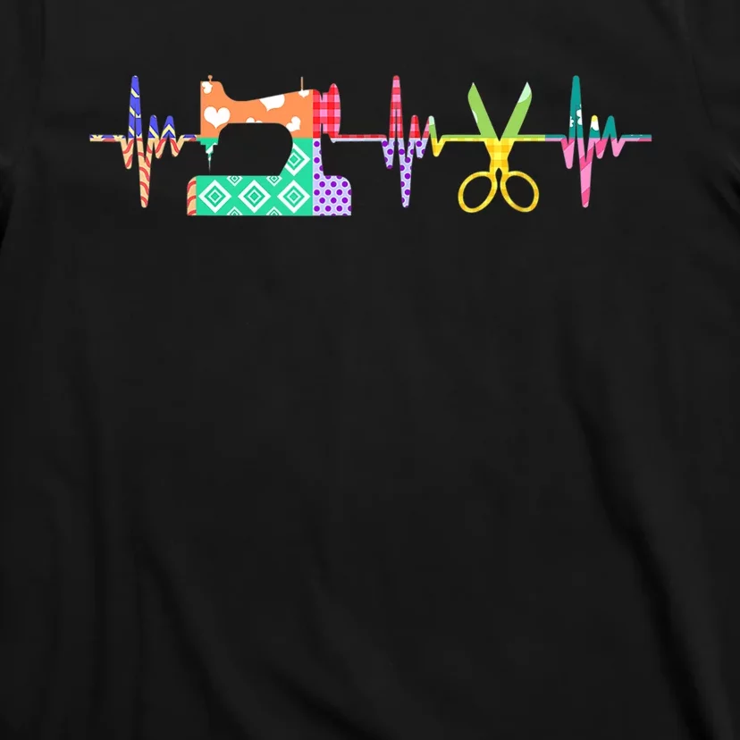 Quilter Sewing Heartbeat For Quilting Lover MM T-Shirt