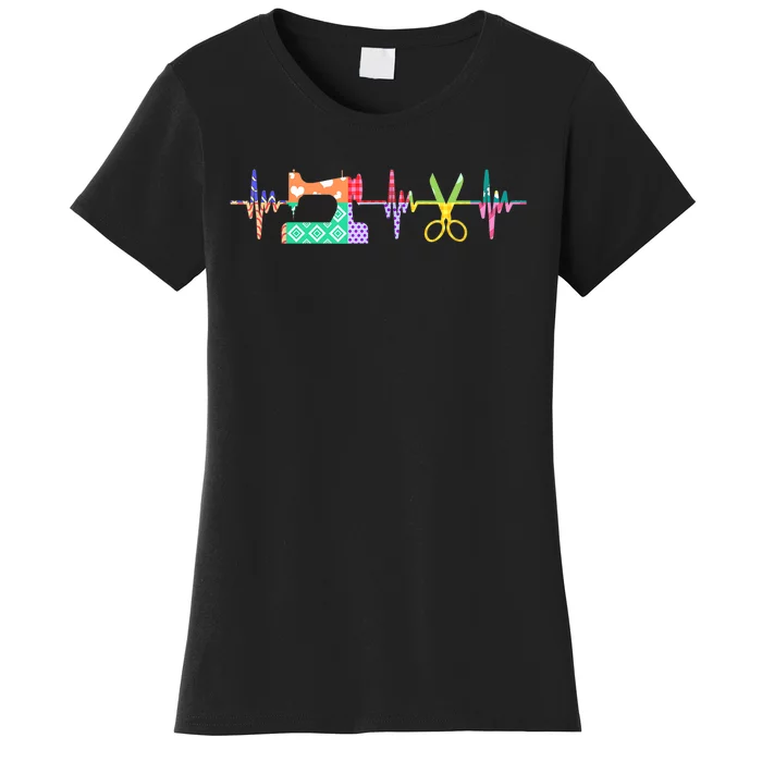 Quilter Sewing Heartbeat For Quilting Lover MM Women's T-Shirt