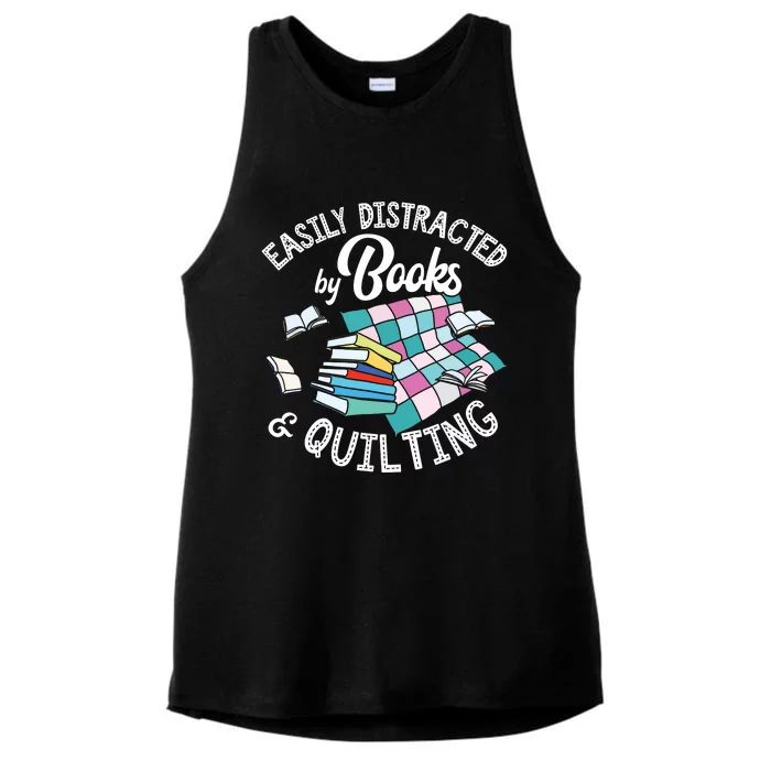 Quilting Shirts Knitting Lover Gift Sewing Tee Book Lover Ladies Tri-Blend Wicking Tank