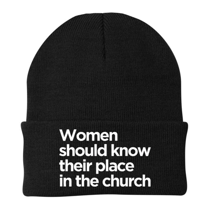 Quote Should Know Their Place In The Church Bible Knit Cap Winter Beanie