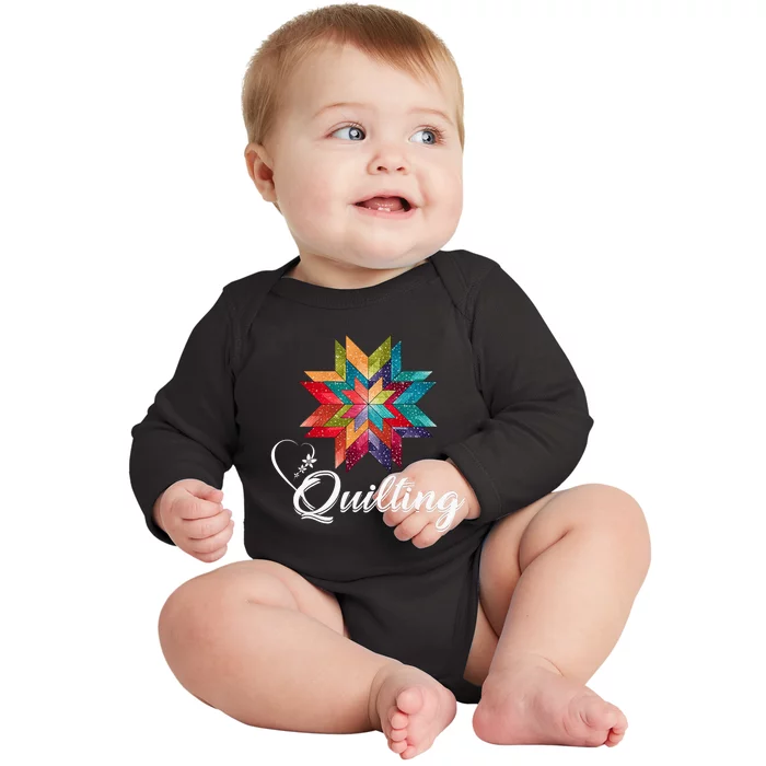 Quiltiing Sewing Love Quilting Quilter Sewer Sewing Baby Long Sleeve Bodysuit