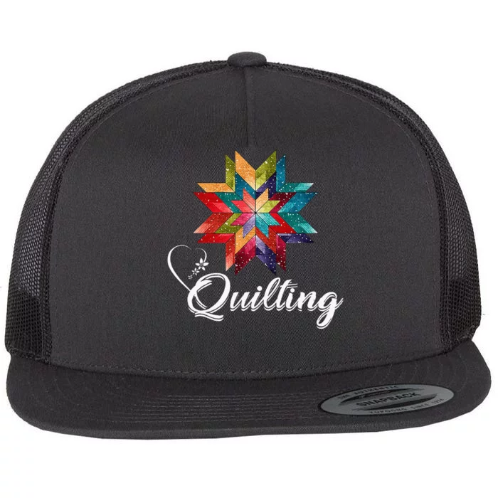 Quiltiing Sewing Love Quilting Quilter Sewer Sewing Flat Bill Trucker Hat