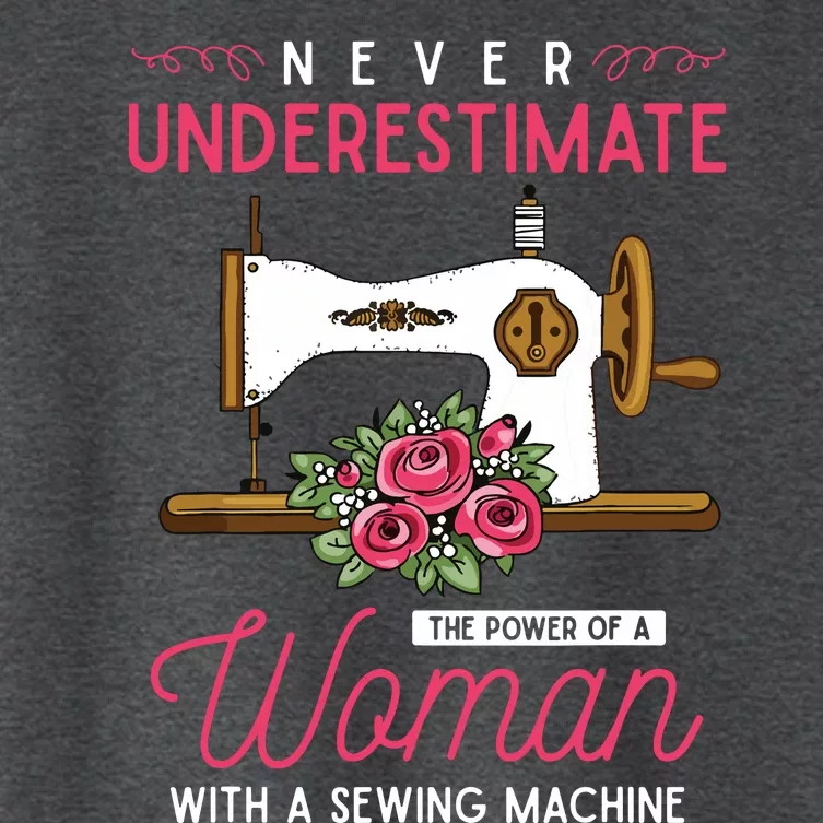 Quilter Sewing Machine Seamstress Women Girl Funny Sewing Women's Crop Top Tee