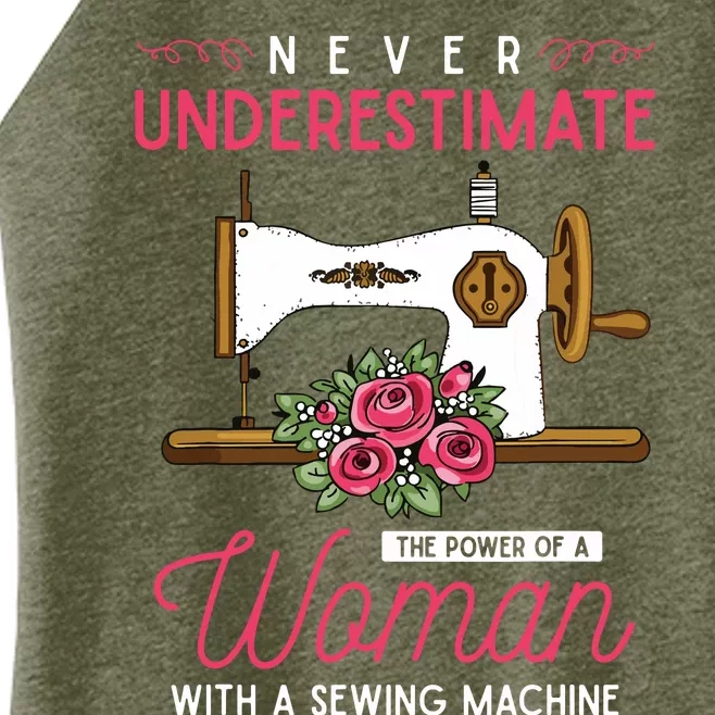 Quilter Sewing Machine Seamstress Women Girl Funny Sewing Women’s Perfect Tri Rocker Tank