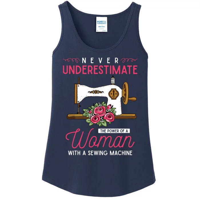 Quilter Sewing Machine Seamstress Women Girl Funny Sewing Ladies Essential Tank