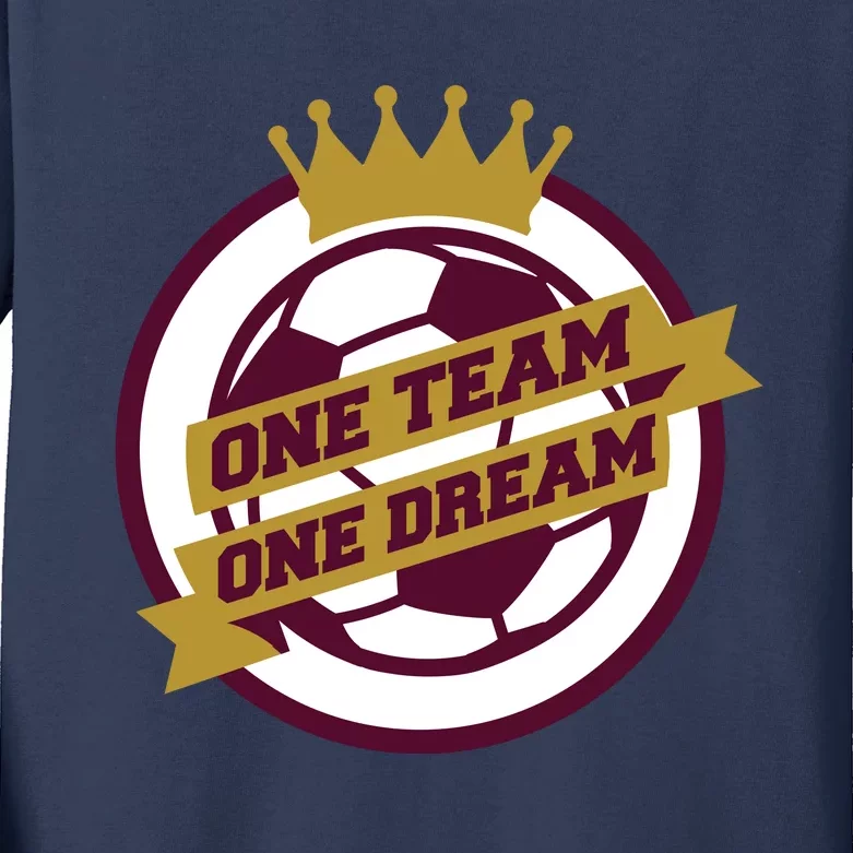 Qatar Soccer One Team One Dream Kids Long Sleeve Shirt