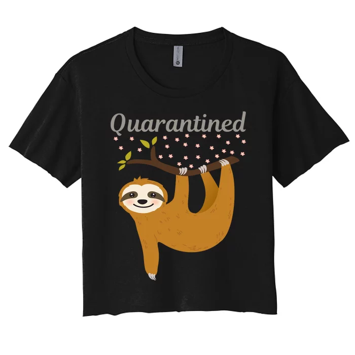 Quarantined Sloth Women's Crop Top Tee