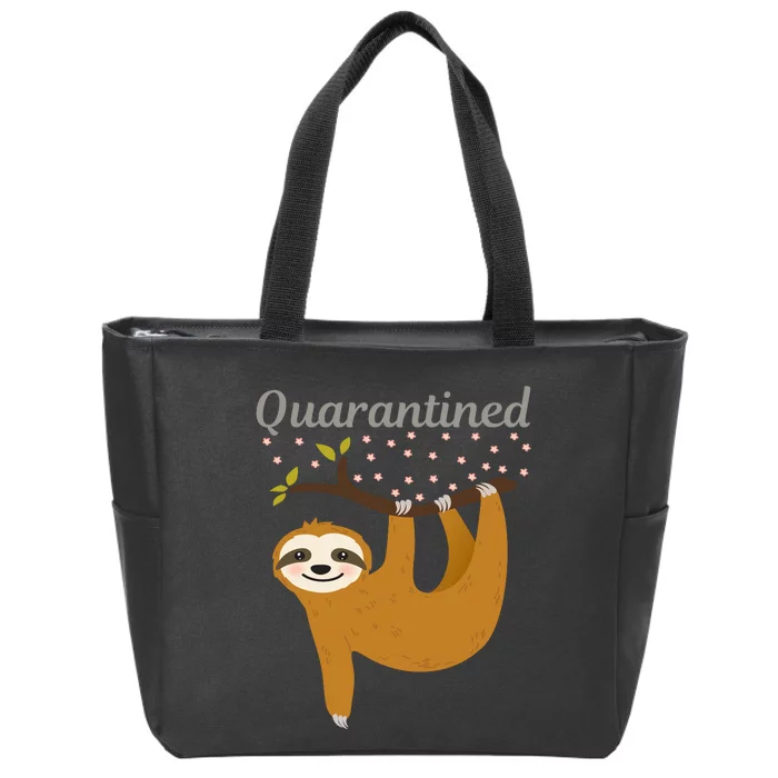 Quarantined Sloth Zip Tote Bag