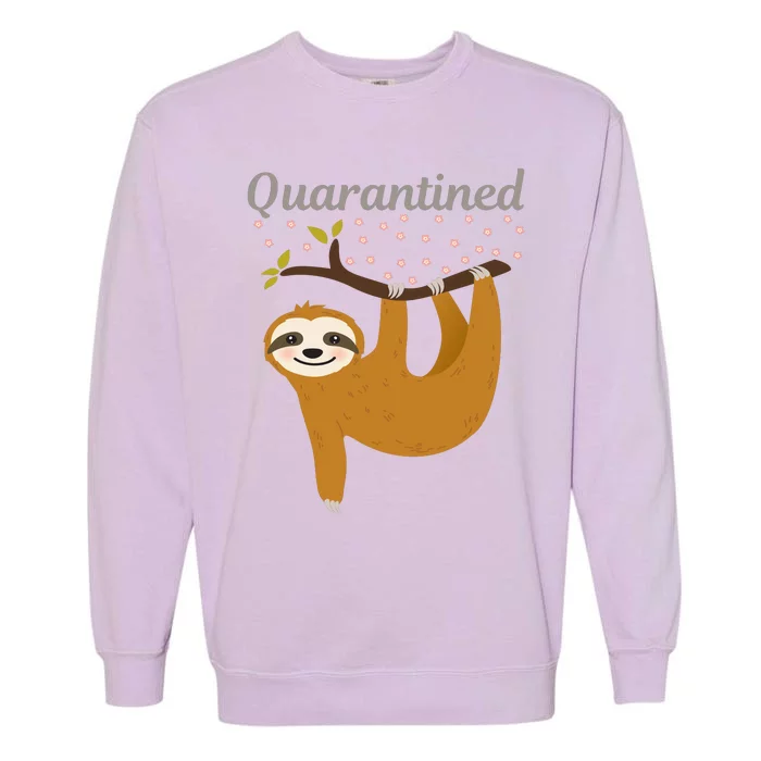 Quarantined Sloth Garment-Dyed Sweatshirt