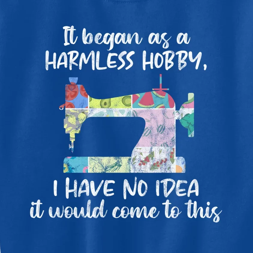 Quilting Saying Sewing Quote Quilt Hobby Graphic Themed Gift Kids Sweatshirt