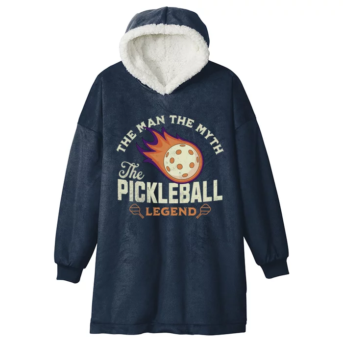 Quote Saying The The Myth The Pickleball Legend Cool Gift Hooded Wearable Blanket