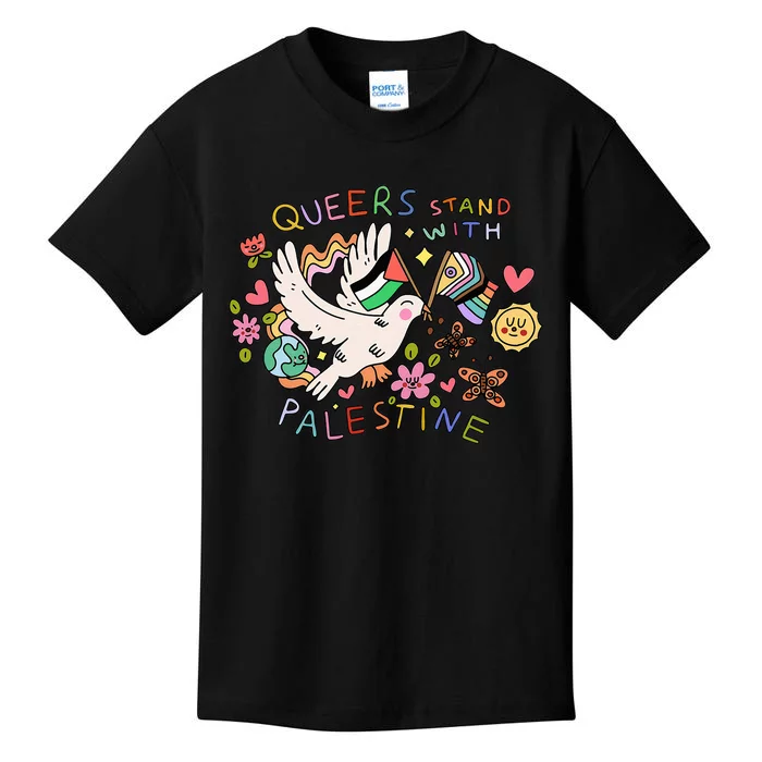 Queers Stand With Palestine Kids T-Shirt